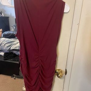 April brand burgundy/red dress. With scrunch butt
